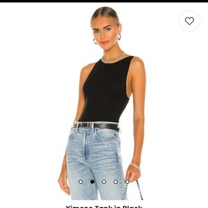 Line By K low cut black tank